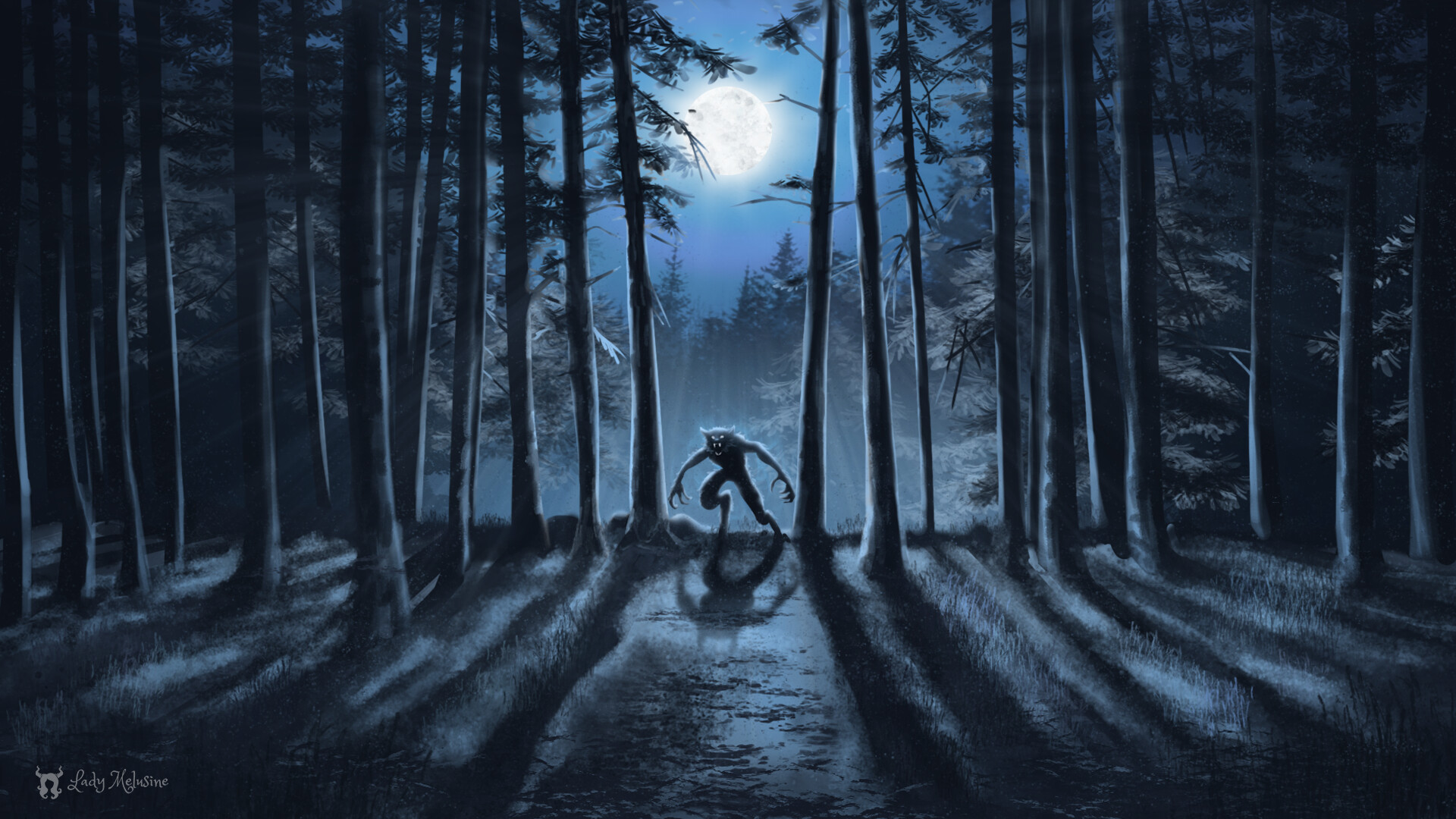Der Werwolf in der Nacht