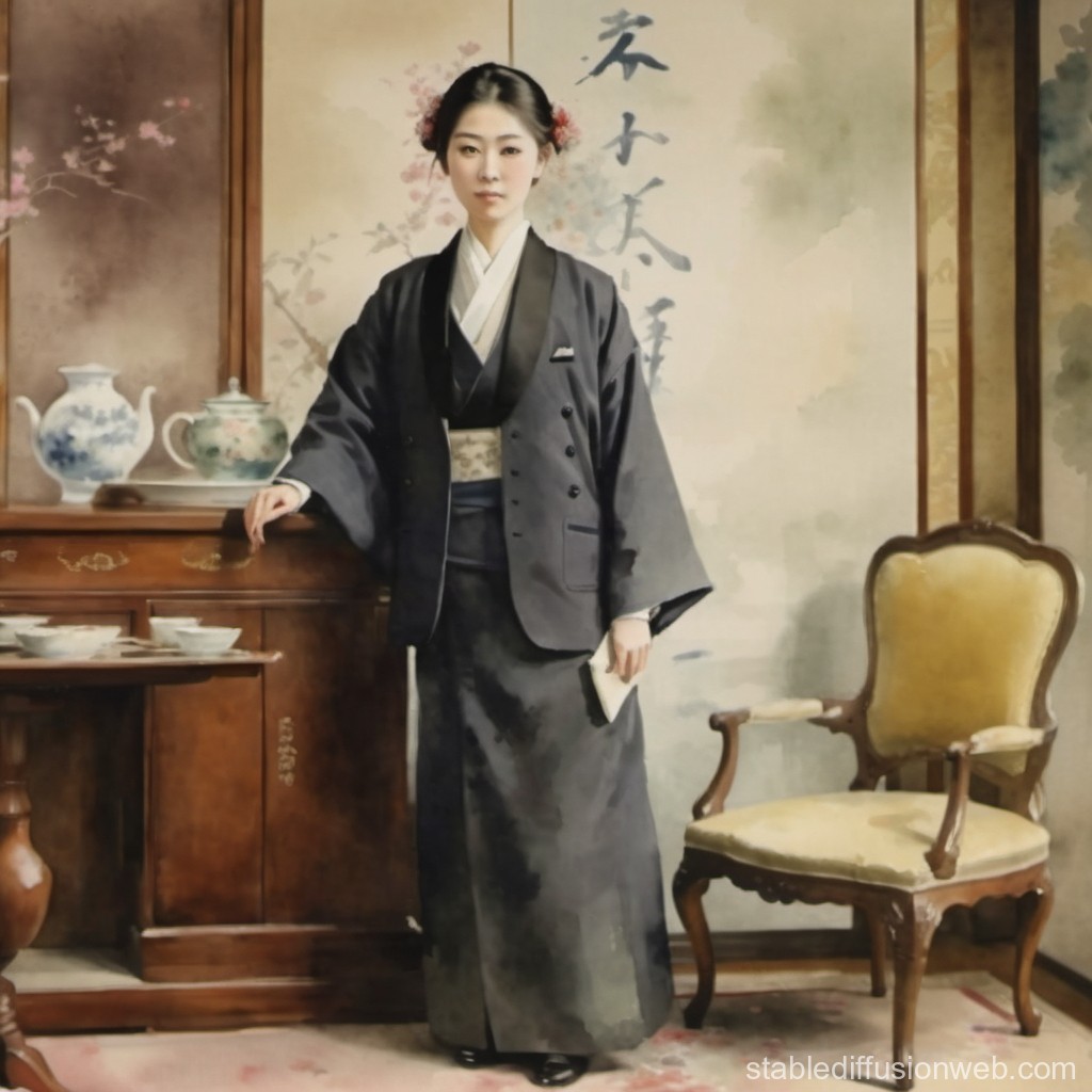 Akane posiert für ihr erstes Foto